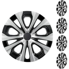 15 Inch Hubcaps Compatible with Toyota 2016-2022 Prius & 2017-2020 Prius Prime & 2020-2024 Corolla Hybrid Factory Alloy Wheel, Snap-On Wheel Covers, Set of 4 (Silver & Black) in Saudi Arabia
