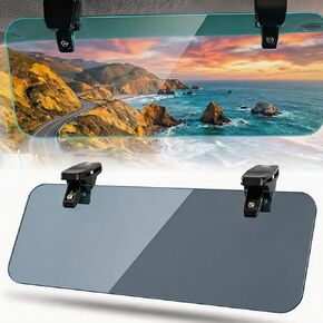 Sun Visor Extender for Car - Double-Clip Polarized Car Visor Extender Sun Blocker, Universal Fit UV400 Anti-Glare for Safe Driving in Saudi Arabia