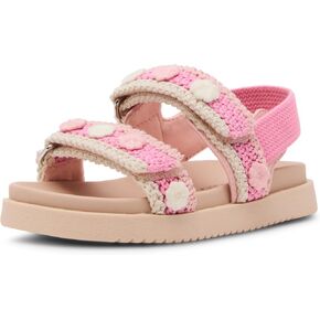 أحذية Steve Madden للفتيات صندل مسطح Mona، فضي متعدد، 1 طفل صغير in Kuwait