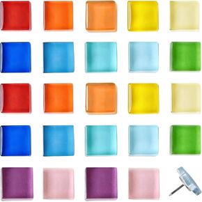 24Pcs Decorative Glass Push Pins - Colorful Thumbtacks Thumb Tacks for Bulletin Board & Corkboard, Powerful Grip for Photos, Posters, Bulletin Cork Boards & Office Decor, 12 Vibrant Colors in Kuwait