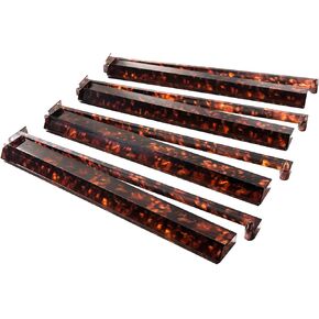 Mahjong Racks Set of 4, Tortoise Shell Acrylic Mahjong Tile Racks with Pushers, Stylish Game Night Table Decor, Gift for Women & American Mahjong Players in Saudi Arabia