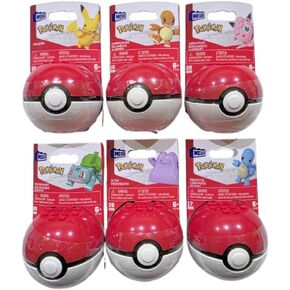 MEGA Pokémon Poké Ball Building Set, Includes Bulbasaur, Charmander, Ditto, Jigglypuff, Pikachu, Squirtle, Ages 6+ GFC85-963F in Saudi Arabia