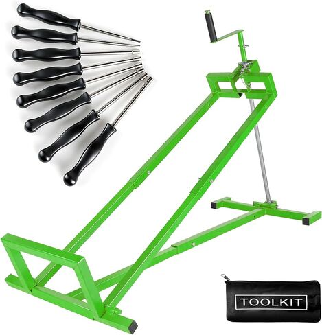 880 Lbs Capacity Telescopic Riding Lawn Mower Lift Jack – Foldable Design with Hand Crank & Electric Handle for Lawn mowers and Garden Tractors in Saudi Arabia