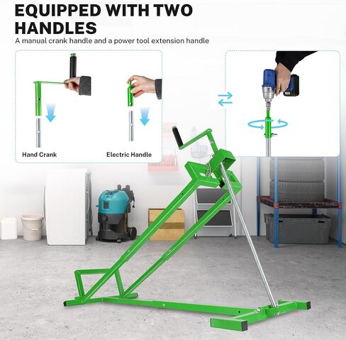 880 Lbs Capacity Telescopic Riding Lawn Mower Lift Jack – Foldable Design with Hand Crank & Electric Handle for Lawn mowers and Garden Tractors in Saudi Arabia