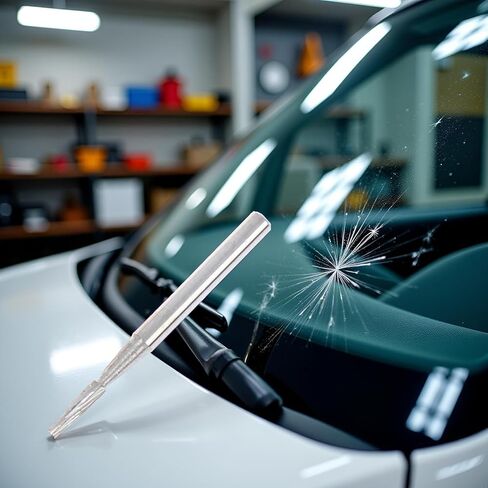 2 قطع الفضة المهنية الزجاج الأمامي الحفر زجاج السيارات الرياح درع رقاقة إصلاح 1 ملليمتر أداة إصلاح diy 1 ملليمتر سيارة الزجاج الأمامي إصلاح كيت الكراك أدوات أدوات إصلاح الجسم in Kuwait
