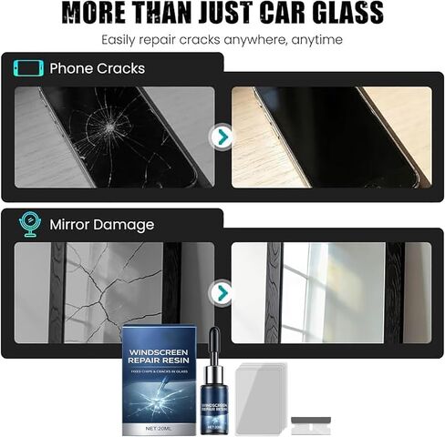 Windshield Repair Kit 20ml, New Windshield Crack Repair Kit DIY Chip & Crack Fix for Car RV Windshields All Crack Types in Saudi Arabia