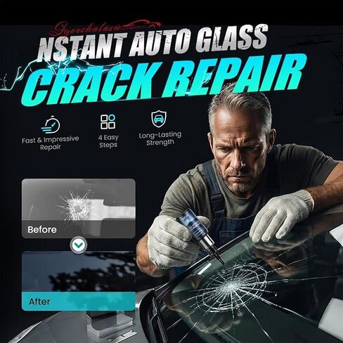 Windshield Repair Kit 20ml, New Windshield Crack Repair Kit DIY Chip & Crack Fix for Car RV Windshields All Crack Types in Saudi Arabia