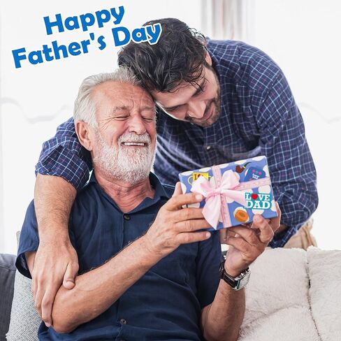 Fovths 400 Pieces Father's Day Foam Stickers, DIY Craft Decorations Party Supplies, Heart Envelope Football Beard Tie Adhesive Craft Stickers for Scrapbooks Bottles Father's Day DIY Gift Cards Crafts in Kuwait