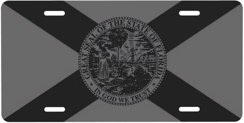 Florida Flag License Plate Decorative Car Front,Metal Car Plate,Vanity Tag,Aluminum Noverlty License Plate Waterproof Colorfast 6×12 Inch in Kuwait