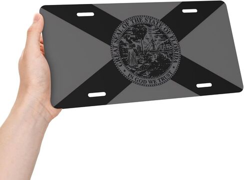 Florida Flag License Plate Decorative Car Front,Metal Car Plate,Vanity Tag,Aluminum Noverlty License Plate Waterproof Colorfast 6×12 Inch in Kuwait