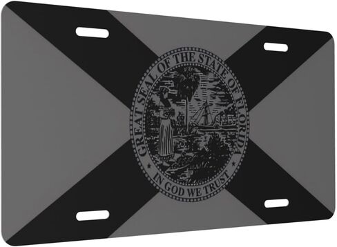 Florida Flag License Plate Decorative Car Front,Metal Car Plate,Vanity Tag,Aluminum Noverlty License Plate Waterproof Colorfast 6×12 Inch in Kuwait