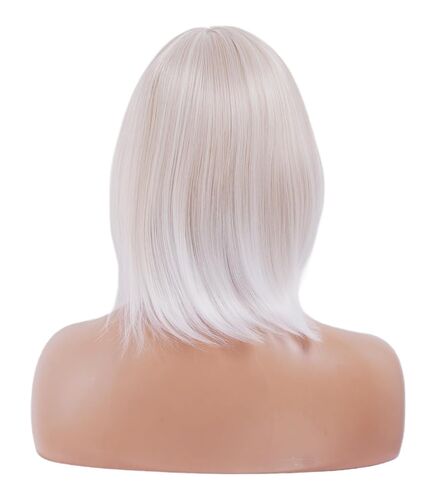 Rugelyss Short Strawberry Blonde Bob Wigs for Women Shoulder Length Straight Highlight Synthetic Hair Wigs with Bangs in Saudi Arabia