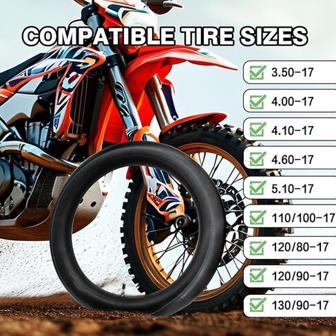 (2-Pack) 3.50/4.10-17 Tube 3.25-17 Inner Tube 100/90-17 Tube - TR4 in Saudi Arabia