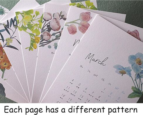 2026 Desk Calendar Monthly Standing Creative Calendar 5.5" x 8.3" - Charming Flowers (Oct. 2025 to Dec. 2026) in Saudi Arabia