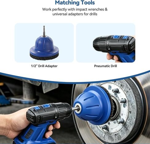 Wheel Hub Resurfacing Kit, 6 Inch Wheel Hub Polisher and Resurfacing Automotive Tool with Drill Adapter, Wheel Hub, Rim & Rust Removal Tool for sedans, Vans, Trucks and Sprinters in Saudi Arabia