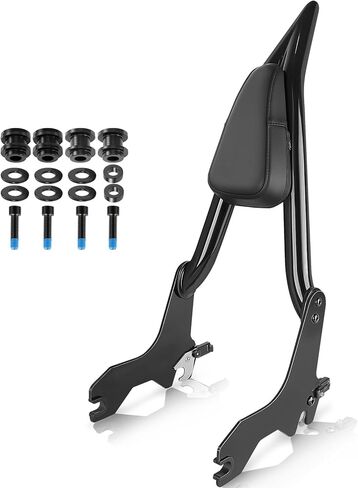 Softail Sissy Bar for Street Bob Deluxe Heritage Classic Standard Slim، 25 بوصة مسند ظهر للركاب قابل للفصل مع أجهزة إرساء لـ Harley FLDE، FLHC، FLHCS، FLSL، FXBB، FXST، FLI 2018-2026 in Kuwait