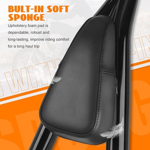 Softail Sissy Bar for Street Bob Deluxe Heritage Classic Standard Slim، 25 بوصة مسند ظهر للركاب قابل للفصل مع أجهزة إرساء لـ Harley FLDE، FLHC، FLHCS، FLSL، FXBB، FXST، FLI 2018-2026 in Kuwait