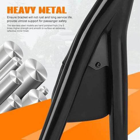 Softail Sissy Bar for Street Bob Deluxe Heritage Classic Standard Slim، 25 بوصة مسند ظهر للركاب قابل للفصل مع أجهزة إرساء لـ Harley FLDE، FLHC، FLHCS، FLSL، FXBB، FXST، FLI 2018-2026 in Kuwait