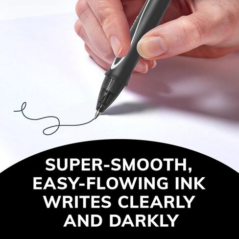 BIC Gel-ocity Quick Dry (DRIES UP TO 3X FASTER) Bulk 24 Pack Of 12 Black And 12 Blue Ink Pens, Smear Free, Retractable Gel Pens, Medium Point 0.7mm, Pens For Taking Notes For Adults Women & Men. in Saudi Arabia