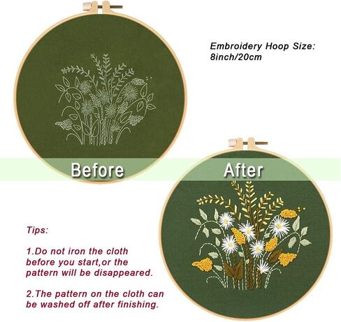 Amiiba Embroidery Starter Kit with Angel with Halo Pattern, DIY Full Range Stamped Embroidery Cross Stitch Kits for Beginners Adults (Angel) in Saudi Arabia