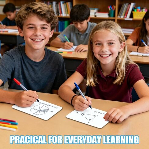 6-Pack Small Whiteboard Dry Erase Boards, 5"x7" Mini Lapboards for Students & Teachers, Classroom Supplies, Personal Writing Boards for School Activities in Saudi Arabia