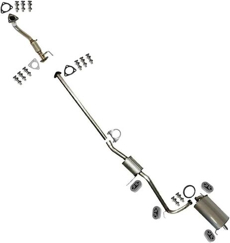 Exhaust Flex Pipe, Resonator and Muffler Compatible for 1998-2002 Honda Accord 2.3L | Stainless Steel | Northeastern Exhaust | Includes Gaskets, Clamps, Hangers and Bolt Kit | Direct-Fit Replacement in Kuwait