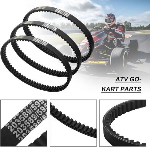 3 قطع حزام محرك Go Kart، حزام محول عزم الدوران المقوى 30 سلسلة ATV لتصنيع المعدات الأصلية # 5959 و203589، استبدال حزام نقل محرك الكارت، متوافق مع 285B 286B 286U in Kuwait