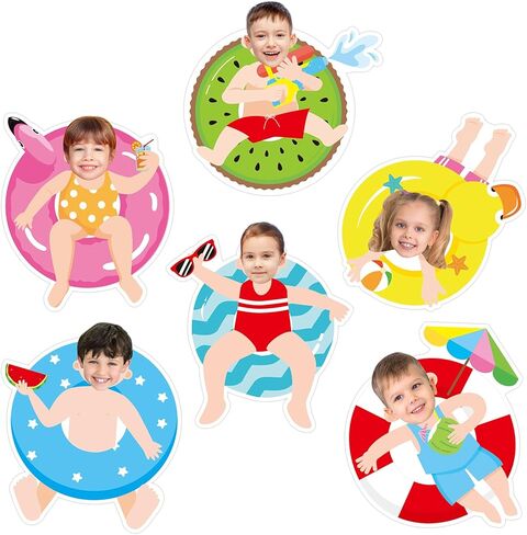 36 Pcs Summer Cutouts Swim Ring Cutouts with Photo Space for Summer Bulletin Board DIY Craft Hawaiian Classroom Pool Birthday Decoration (Swim Ring) in Saudi Arabia