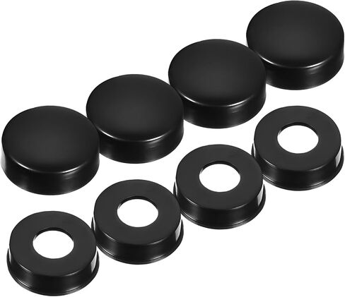 Sun Walker 4 PCS License Plate Frame Screw Caps, Plastic Screw Cap Set Car Tag Holder Mounting Fasteners, Universal Security License Plates Bolt Covers for Trucks SUVs Vans in Kuwait