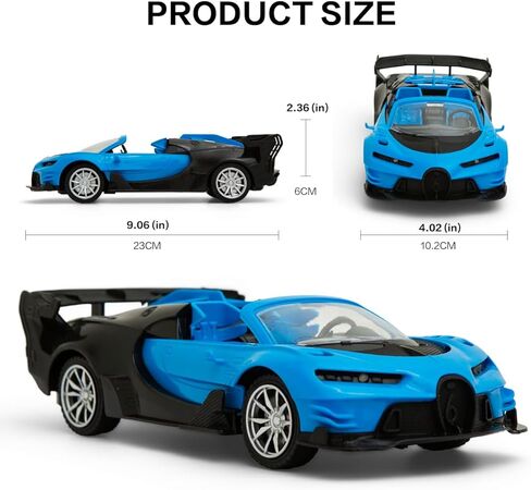 سيارة تحكم عن بعد، سيارة RC بمقياس 1:18، لعبة سباق رياضية كهربائية عالية السرعة مع مصابيح أمامية LED، بطارية قابلة لإعادة الشحن، عيد ميلاد للأولاد والبنات من عمر 3 إلى 12 سنة in Kuwait