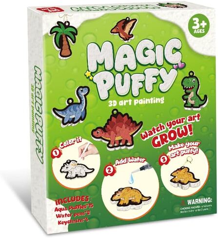 MWOMGLP Magic Foam Texture Painting Kit for Kids, Dinosaurs Theme, 15 Pieces, 3 Years and Up (Dinosaurs) in Kuwait