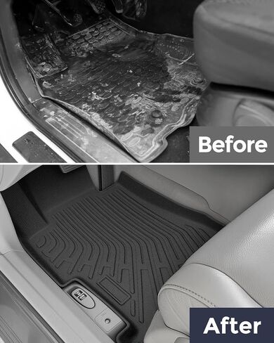 سجادات أرضية CreekT® لجميع الأحوال الجوية لسيارة Honda Civic 2006-2011 (غير مناسبة للكوبيه) 4 أبواب، الجيل الثامن مخصص 5 مقاعد لسيارة Civic Sedan LX EX SI، ملحقات السيارة المطاطية شديدة التحمل 2006 2007 2008 2009 2010 2011 in Kuwait