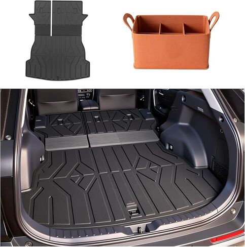 All Weather TPE Floor Mats for 2026 Toyota RAV4 Hybrid, Full Set Car Liners with Trunk Cargo Mat (Fits Subwoofer Models), Accessories for 2026 RAV4 in Saudi Arabia