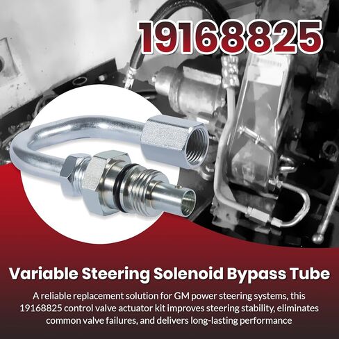 19168825 Power Steering Fluid Flow Control Valve Actuator Kit for Chevy & GMC (1997-1999), Variable Steering Solenoid Bypass Tube, Replace# 926-049, 19149488 in Kuwait