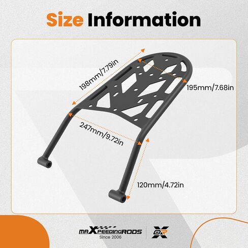 حامل أمتعة الدراجة النارية من maxpeedingrods رف خلفي لسلسلة Kawasaki KLX250S KLX300 Enduro لعام 2009-أحدث in Kuwait