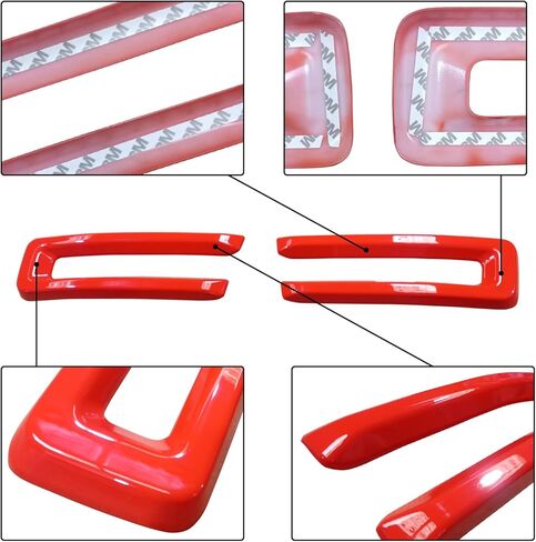 Red Front Bumper Grille Grill Covers Overlay 2019 2020 2021 2022 2023 2024 for Dodge Ram 2500 3500 4500 5500 U Bar Insert Cover Not the Replacement ABS in Saudi Arabia