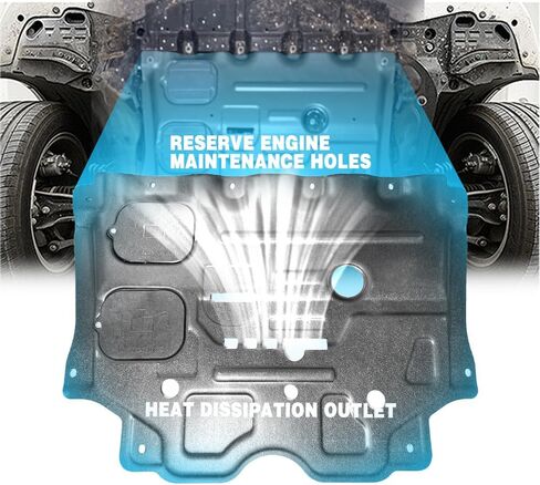 Front Engine Splash Shield Fit for Nissan Rogue 2022 2023 2024 2025 Skid Plate Suitable for Rogue Engine Guard Cover Mud Flaps Directly Replace Original One Black in Kuwait