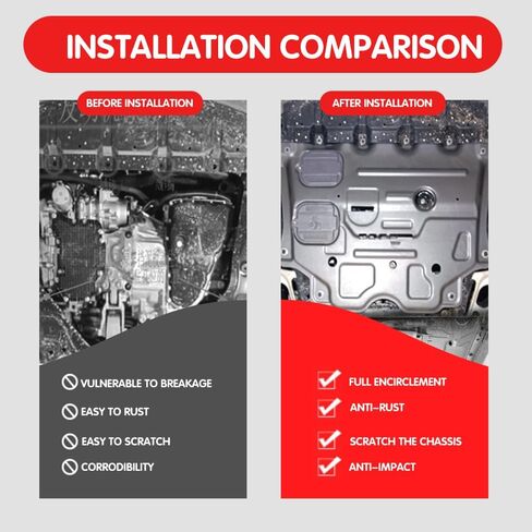 Front Engine Splash Shield Fit for Nissan Rogue 2022 2023 2024 2025 Skid Plate Suitable for Rogue Engine Guard Cover Mud Flaps Directly Replace Original One Black in Kuwait