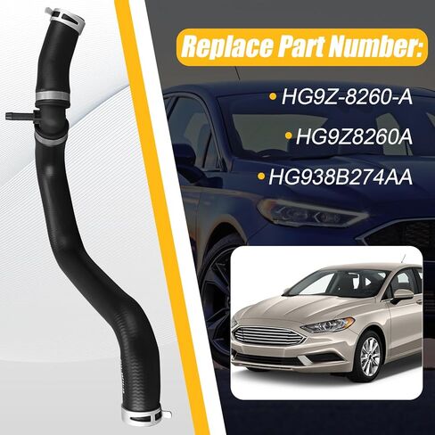 خرطوم المبرد العلوي HG9Z-8260-A متوافق مع Ford Fusion 2.0L L4 2017-2020 متوافق مع Ford Fusion 2.7L V6 2017-2019 متوافق مع Lincoln MKZ 2.0L L4 2017-2020 استبدل HG9Z8260A HG938B274AA in Kuwait