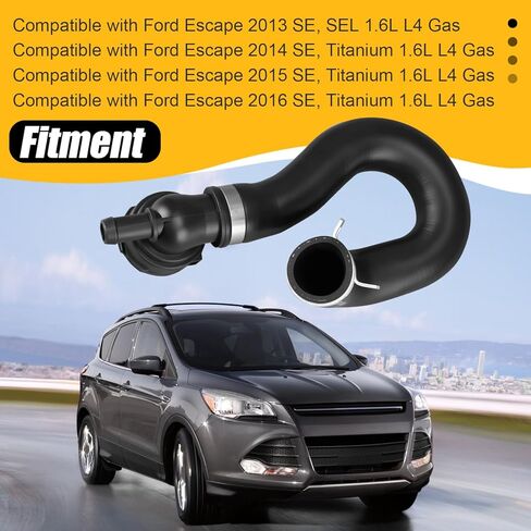 Radiator Coolant Hose Compatible with Ford Escape 1.6L L4 2013-2016 Replace CV6Z-8286-L CV6Z8286L KM5130 in Kuwait