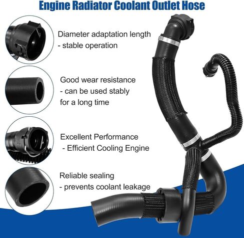 68380330AA Engine Radiator Coolant Outlet Hose Fit for Jeep Compass Altitude/Latitude/Limited/Sport 2.4L 2017-2022 Replace 68380330AB 68249896AC Lower Coolant Reservoir Radiator Pipe in Kuwait