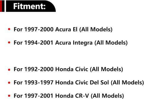 وصلة كروية تعليق سفلية أمامية لسيارة 1997-2000 Acura EL، 1994-2001 Acura Integra، لسيارة 1992-2000 Honda Civic، 1993-1997 Honda Civic Del Sol، 1997-2001 Honda CR-V K9802 قطعتان in Kuwait
