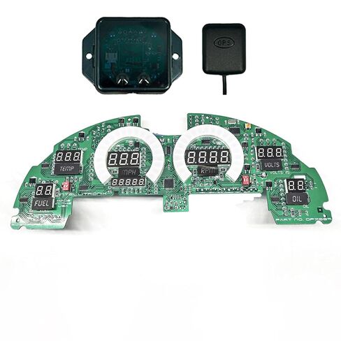 LED Digital Gauge Cluster Compatible with Ford Mustang 1994-2004 – Backlight, GPS Speed Sensor, Oil Pressure & Temp Senders, Dash Replacement, Direct Fit Upgrade (Teal) in Kuwait