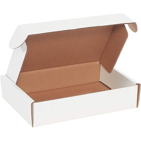 BOX USA 9" Deluxe Shipping Boxes, 9"L x 6 1/4"W x 2"H, 50-Pack - White Box Mailers for Packaging, Storage, Gifts or Bulk Business Orders in Kuwait