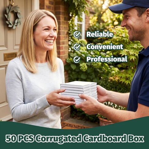 50 PCS 5 5/8"L× 5"W ×7/16"H CD Mailer Box, White CD Shipping Boxes, Corrugated Cardboard Box for CDs Jewel Case, Moving, Shipping, Packaging, Storage, Small Business in Kuwait