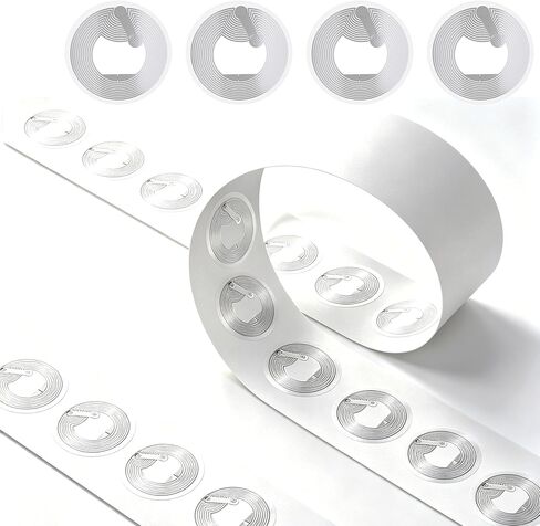 50 Pcs NFC Tags NTAG215 NFC Tag Stickers White Transparent NFC Cards,504 Bytes Memory Rewritable Programmable NFC Stickers,Compatible with All NFC Enabled Devices（25mm） in Kuwait
