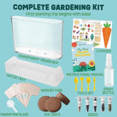 Root Viewer Kit for Kids - Science STEM Toys with Fun Stickers & Storybook, Craft Planting Kits for Ages 4-12, Birthday Gifts for Girls & Boys 4 5 6 7 8 9 10 Year Old(A Size) in Saudi Arabia