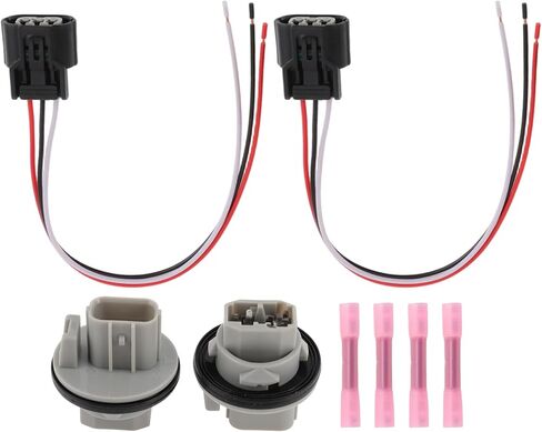 Motoforti 2 Set Turn Signal Socket Wiring for Honda CR-V No.33302S5AA01 Lamp Bulb Pigtail Connector Harness with Wire Connectorx2 Heat Shrink Terminalx6 in Kuwait