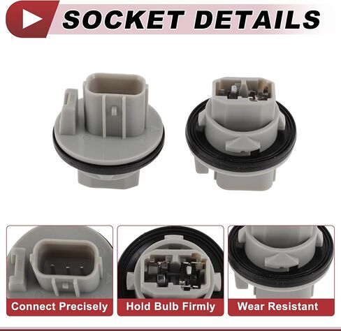 Motoforti 2 Set Turn Signal Socket Wiring for Honda CR-V No.33302S5AA01 Lamp Bulb Pigtail Connector Harness with Wire Connectorx2 Heat Shrink Terminalx6 in Kuwait