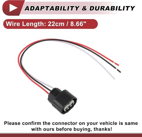 Motoforti 2 Set Turn Signal Socket Wiring for Honda CR-V No.33302S5AA01 Lamp Bulb Pigtail Connector Harness with Wire Connectorx2 Heat Shrink Terminalx6 in Kuwait